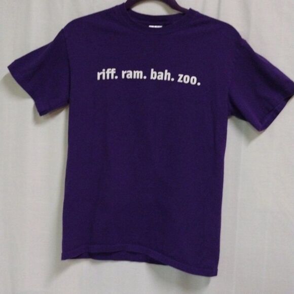 Gildan Purple Texas Christian University "riff. ram. bah. zoo." Shirt! - Picture 1 of 13